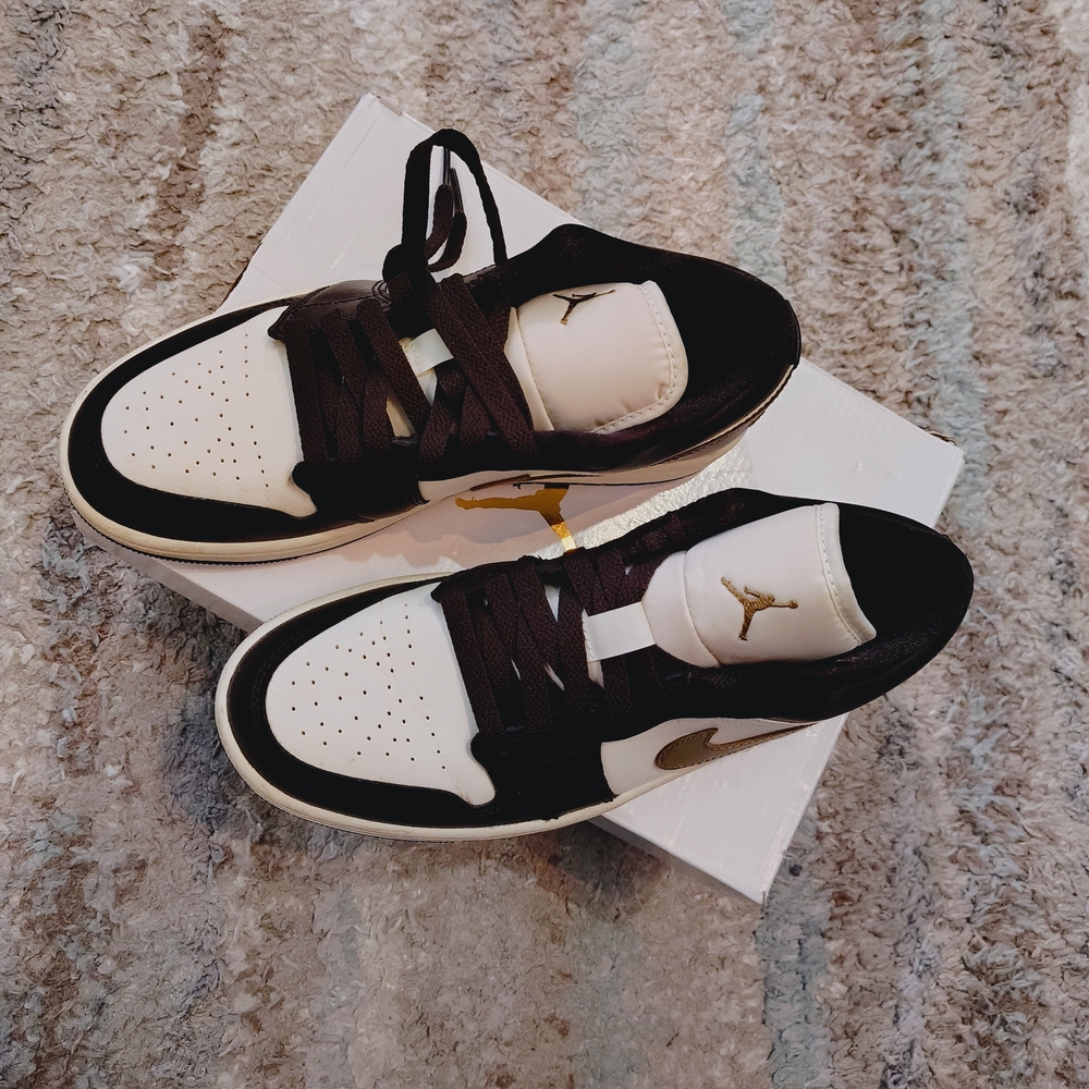 Womens Brown and White Sneakers
